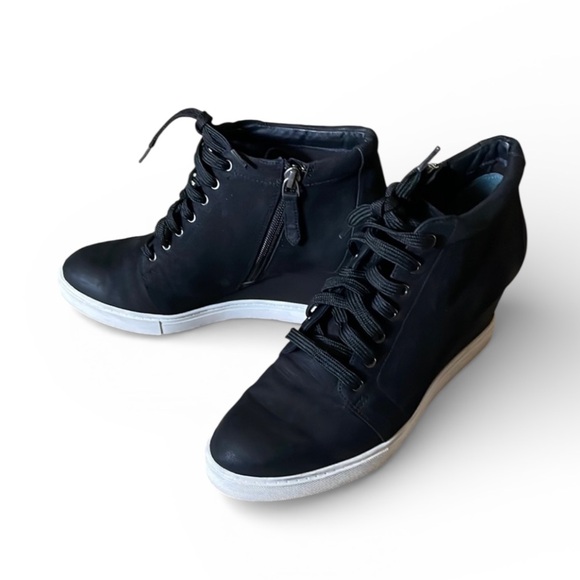 Caslon Shoes - Black High-Top Sneakers with Wedge Sole